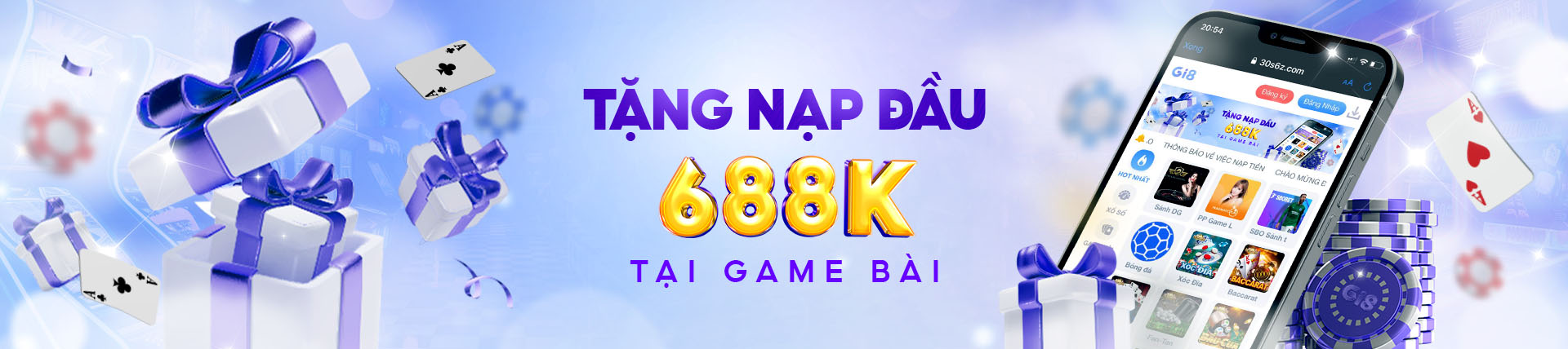 Nạp lần đầu game bài tặng 688k