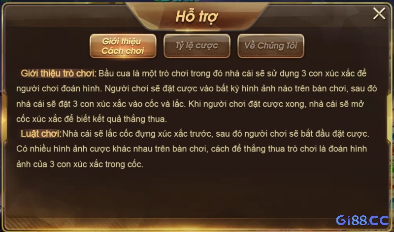 Luật chơi game khá đơn giản và dễ hiểu