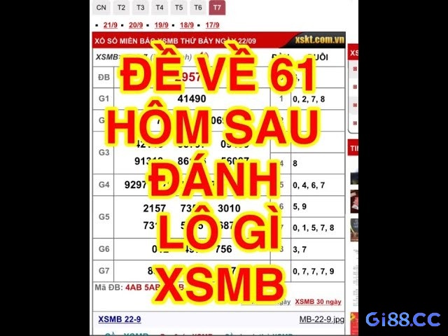 Khám phá đề về 61 mai đánh lô con gì ngay tại gi88 nhé!